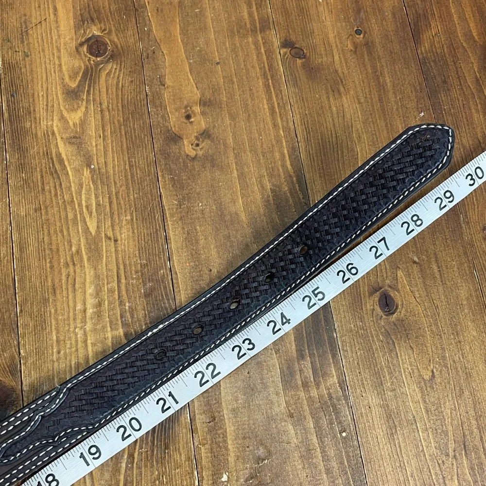 Cavenders kids western belt with bull rider buckle